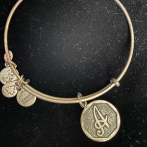 Alex and Ani Initial ‘A’ Charm Bangle